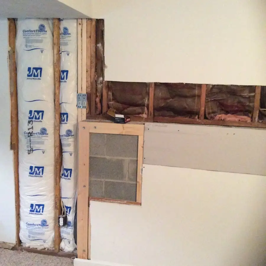 Wall insulation replacement during Contents Cleaning & Restoration in Blooming Grove